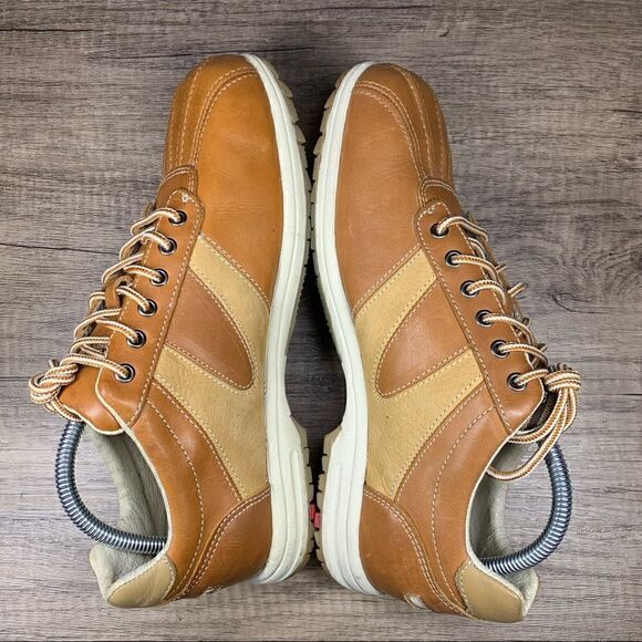 Perry Ellis Classic Chaser Style Lace up Shoes~Tan - Picture 5 of 8